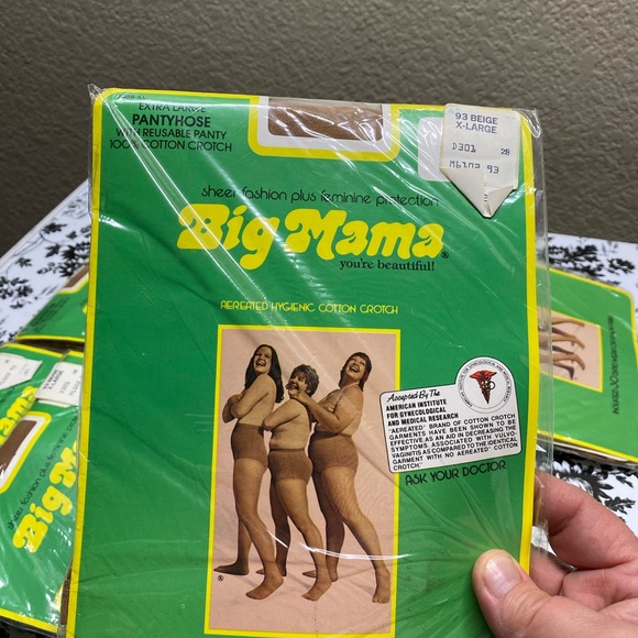 * Big Mama vintage Extra Large Pantyhose reusable panty 3 new packs - Picture 8 of 8